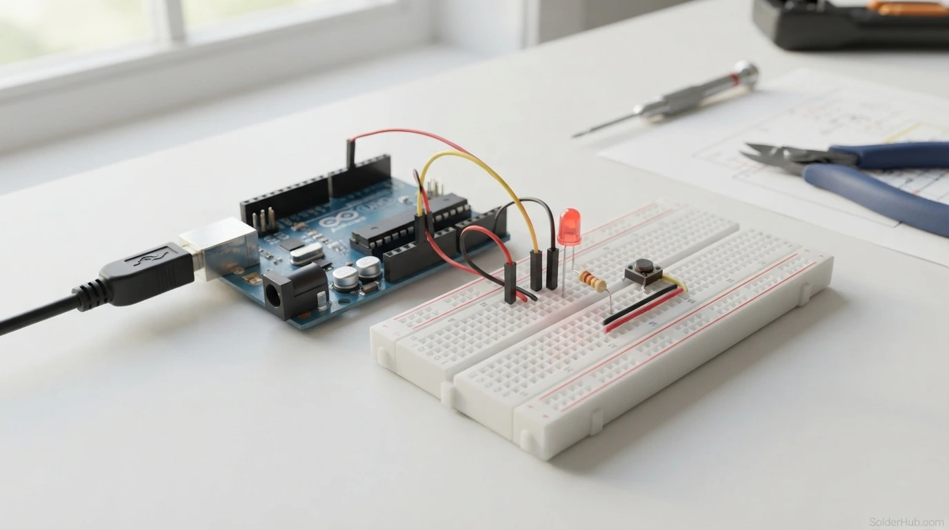 The Arduino Uno's forgiving 5V logic makes it a safe first board for breadboard experiments